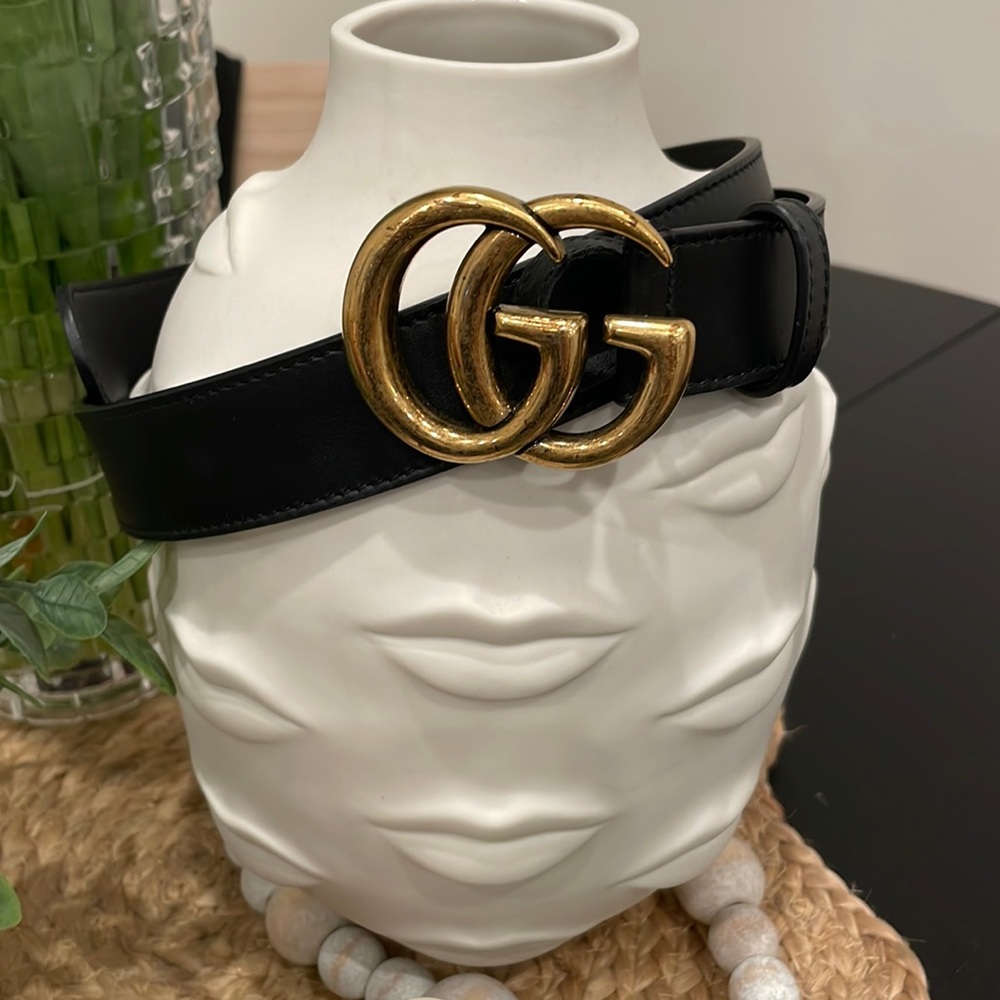 Gucci- Women’s Double G leather belt